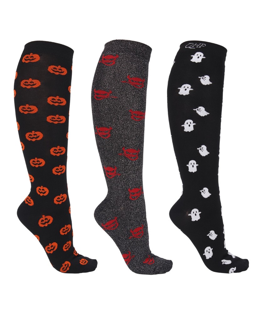 Chaussettes d'équitation Halloween (lot de 3)