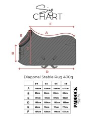 COUVERTURE D'ÉCURIE DIAGONALE 400G PADDOCK